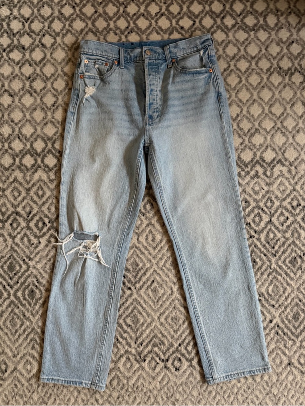 Gap high rise cheeky straight jeans, size 8R
